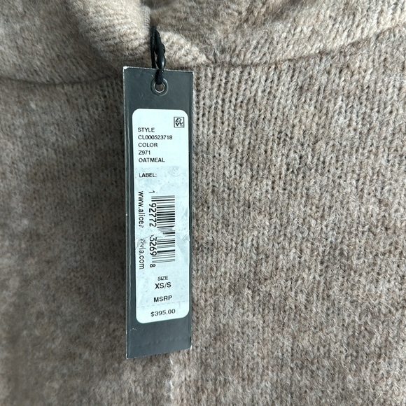 NWT Alice and Olivia tan cape sweater - Picture 6 of 7